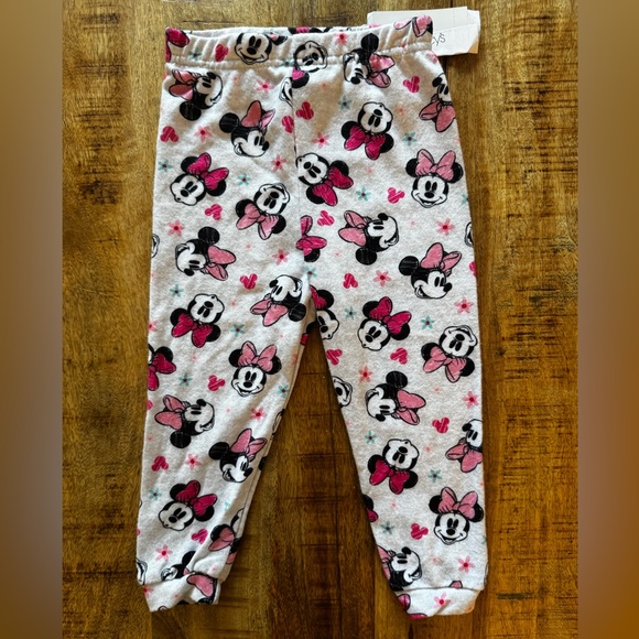 Disney Minnie Mouse Print Pajama thermal fleece soft Pants 2T NWT - Picture 1 of 4